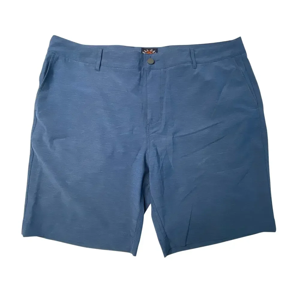 Faherty All Day Chino Shorts Men's Blue Size 40 Blue‎ Lightweight Belt Loops